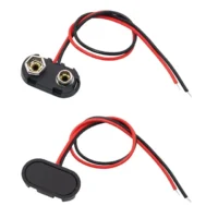 T Type 9V Battery Snap Connector Clip with Lead Wires Holder
