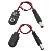 I Type 9V Battery Snap Connector Clip with Lead Wires Holder